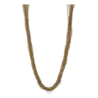 14KY Multi Strand Twist Cable Link Necklace For Sale