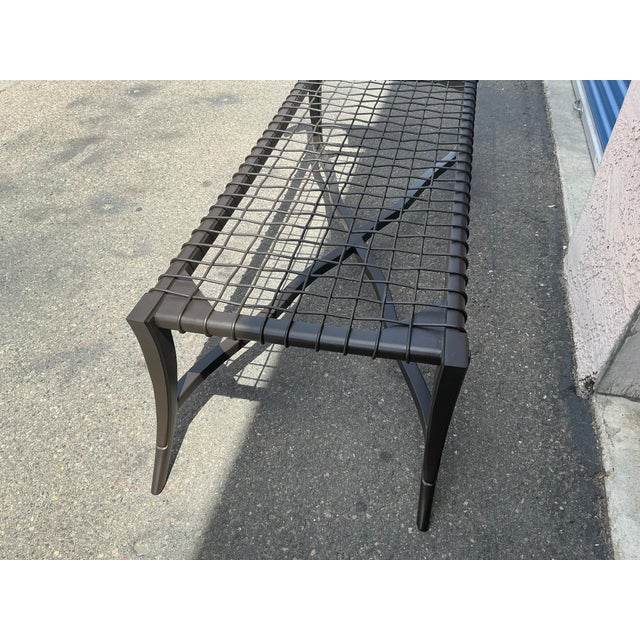 Klismos-Style Chaise Lounge With Expresso Finish For Sale - Image 10 of 13