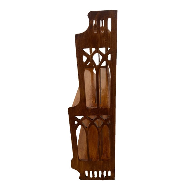 Antique Walnut Plate Shelf Small Book Display Free Standing or Wall Mount For Sale - Image 4 of 11