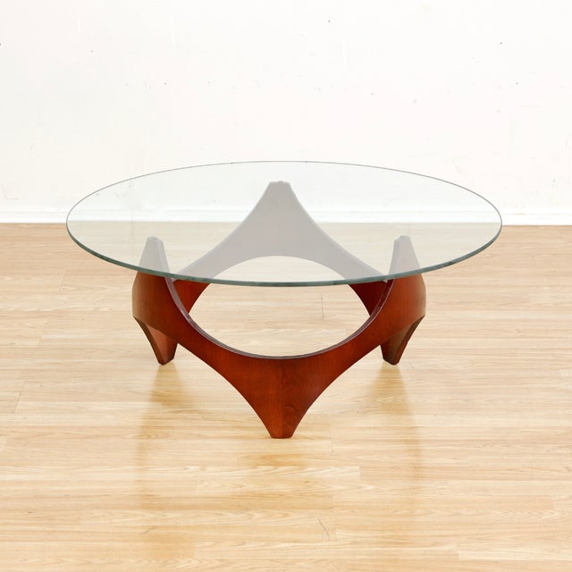 1960s Mid Century Round Coffee Table by Henry P Glass For Sale In Los Angeles - Image 6 of 8