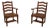 Pair Guy Chaddock Distressed Ladderback Armchairs For Sale