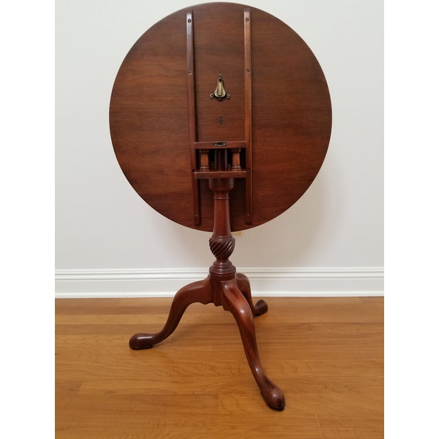 Late 20th Century Late 20th Century Kittinger Historic Newport Hn-6 Mahogany Tilt-Top Table For Sale - Image 5 of 9