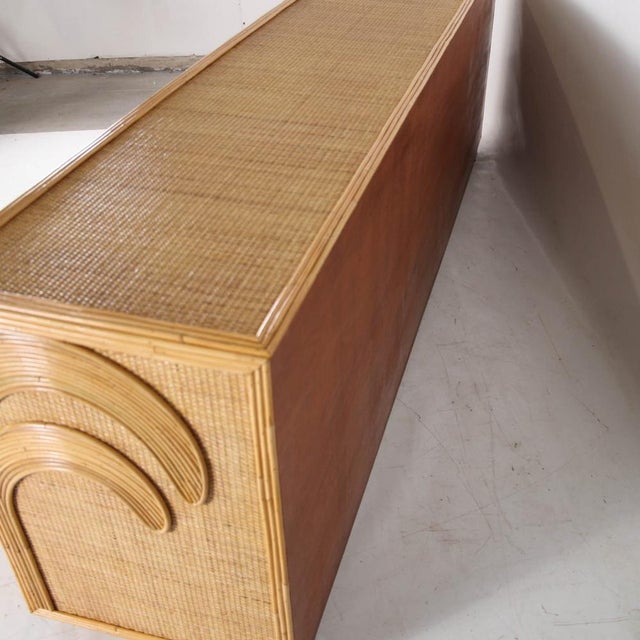 Palm Tree Sideboard in Rattan and Raffia For Sale - Image 16 of 18