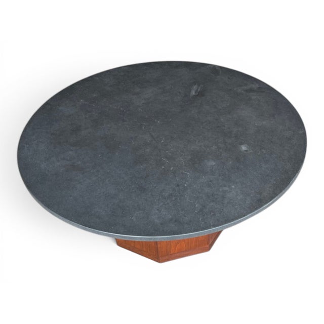 1970s 1970s Danish Modern Walnut & Marble Coffee Table, Made in Denmark For Sale - Image 5 of 5