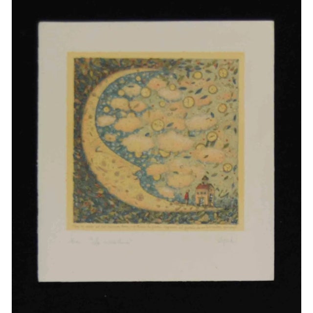 Cynthia Segato, La Curva Luna, Lithograph, 2000s For Sale