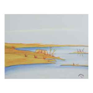 1972 Elk at Waterhole by Lee Joshua Painting