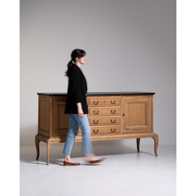 French 1940s Louis XV Oak Sideboard For Sale - Image 3 of 18
