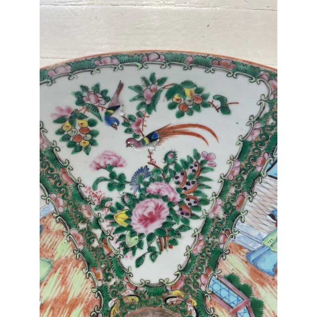 Ceramic Mid 19th Century Porcelain Rose Medallion Charger For Sale - Image 7 of 9