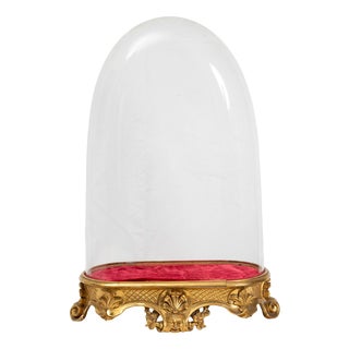 Antique 19th Century Neapolitan Louis Philippe Bell with Gilded Wooden Base For Sale