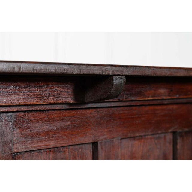 Large Antique English Scrumble Painted Pine Dresser Base, 1880 For Sale - Image 11 of 18