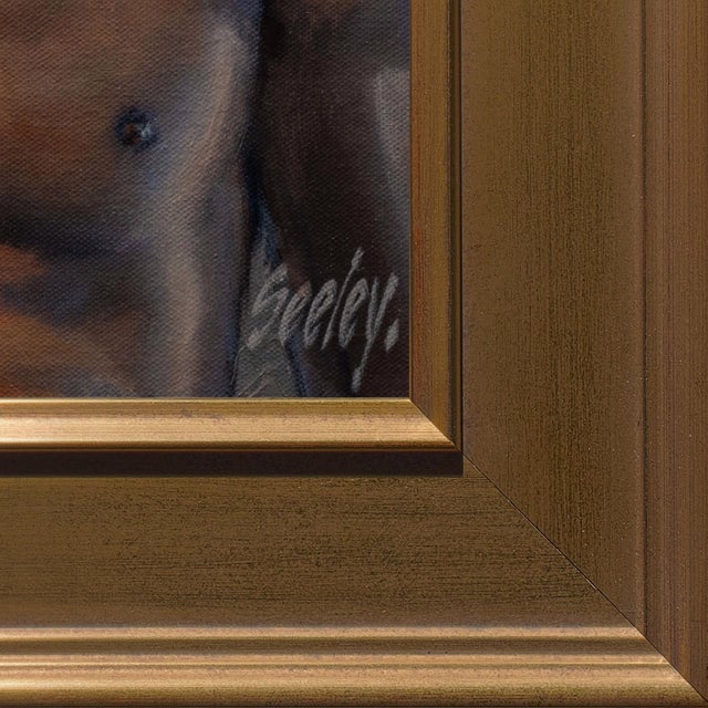 Figurative Reflection by Dave Seeley | Oil on canvas on panel Portrait of a man with dreadlocks. For Sale - Image 3 of 5