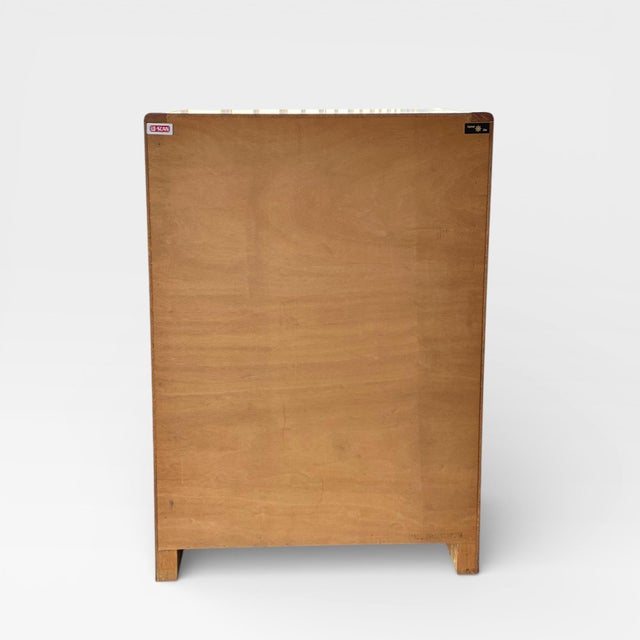 D-Scan Captain Line Teak Seven-Drawer Tallboy Dresser, Mid-Century Modern, Mid-Century, Brass For Sale - Image 16 of 18