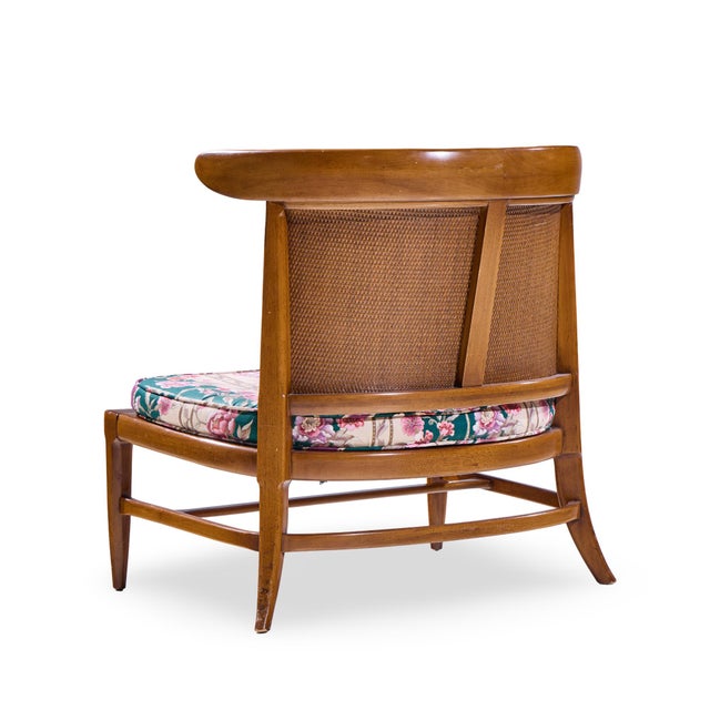 Brown John Lubberts and Lambert Mulder for Tomlinson Mid Century Walnut and Cane Slipper Chairs - Pair For Sale - Image 8 of 12