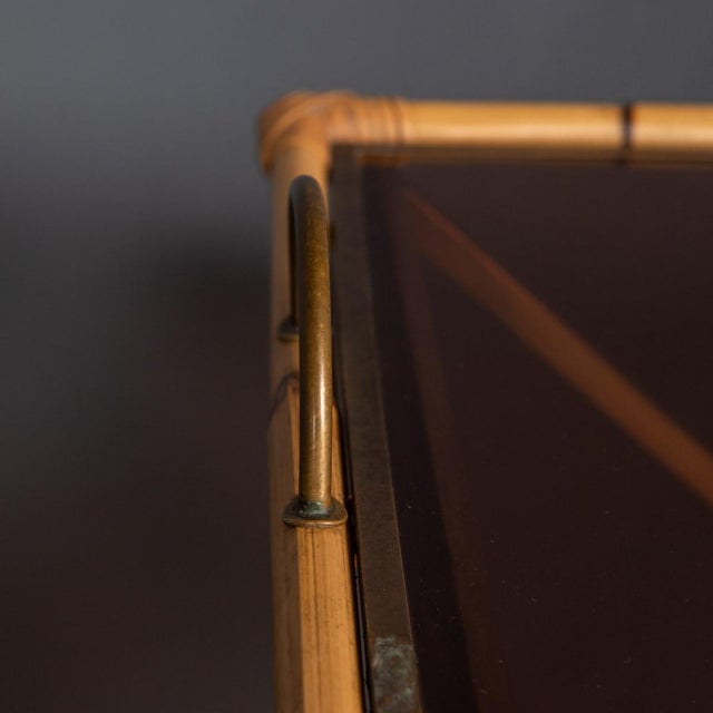 20th Century Bamboo &amp; Brass Butler Tables, 1970s, Set of 2 For Sale - Image 18 of 18