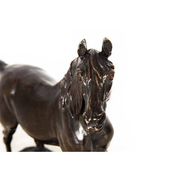 French Antique Bronze Sculpture of Ibrahim, Arabian Stallion by Pierre Jules Mene For Sale - Image 11 of 16