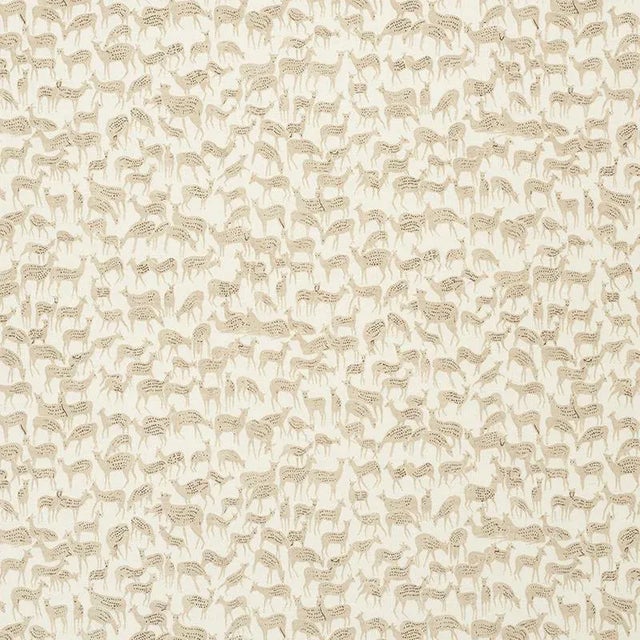 Miniature herds of hand-drawn deer, each with their own personality, give this design unique appeal. It's a charming,...