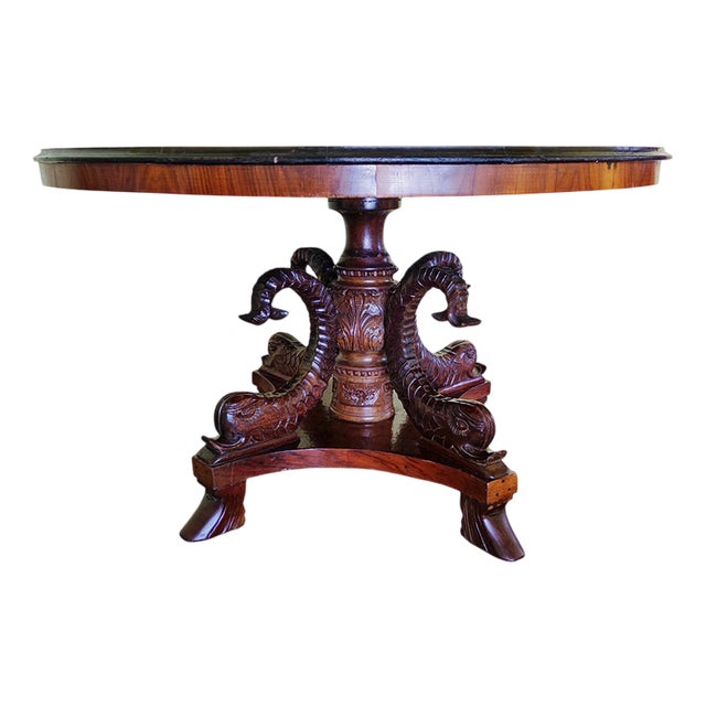 Round Table in Walnut For Sale