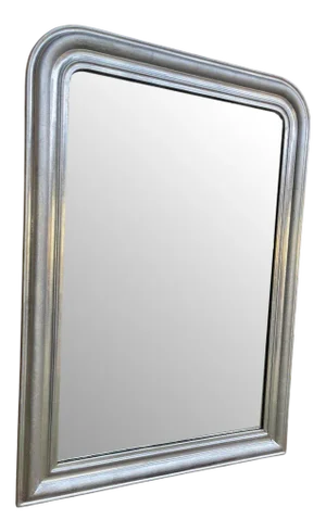 Louis Philippe Mirror in White Gold