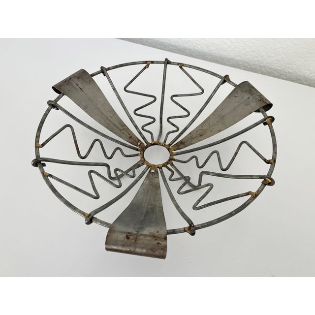 French Folk Art Metal Basket Bowl, Late 20th Century For Sale In Sacramento - Image 6 of 7
