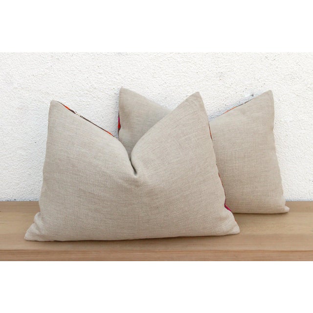 Patiala Heritage, Antique Phulkari Lumbar Pillow Covers, Pair For Sale In Los Angeles - Image 6 of 7