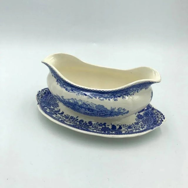 Ceramic Vintage Blue Burgenland Gravy Bowl from Villeroy & Boch For Sale - Image 7 of 7