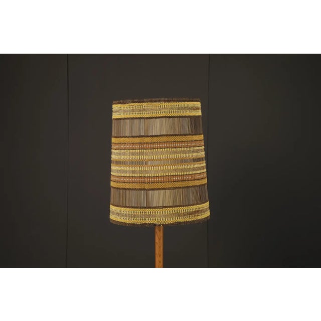 1960s Maria Kipp Vintage Woven Fiber Lampshade in Amber, Gold, and Burnt Sienna, 1960s For Sale - Image 5 of 10
