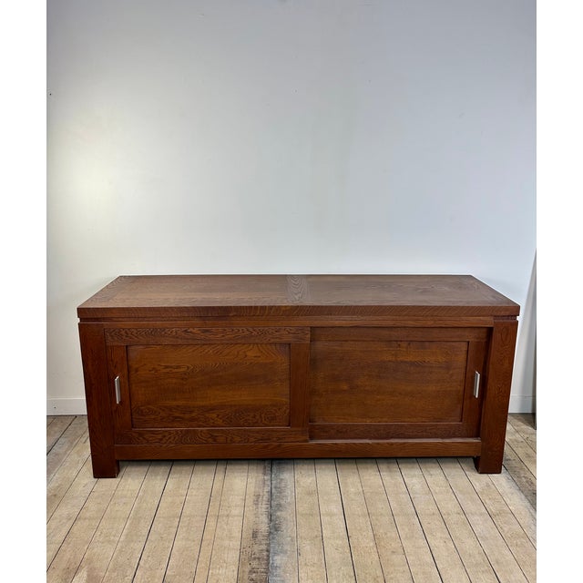 1990s Brutalist Sideboard in Oak, 1990s For Sale - Image 5 of 14