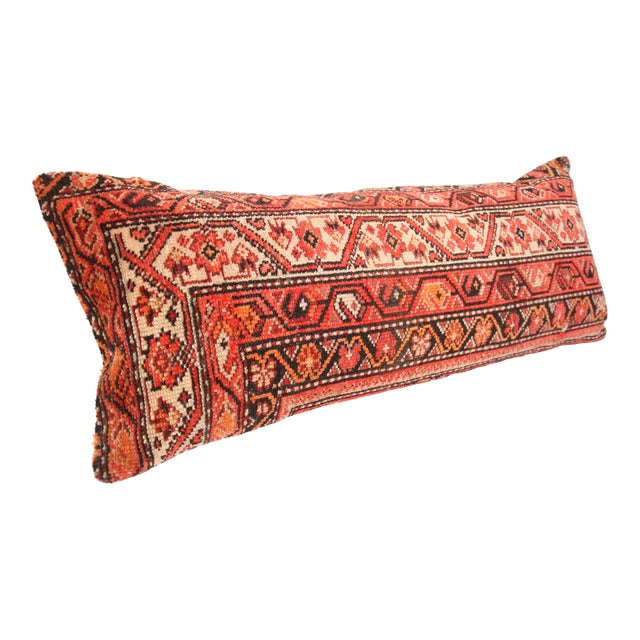 Antique Persian Melahir Cushion Cover – Handwoven 15" X 32" For Sale