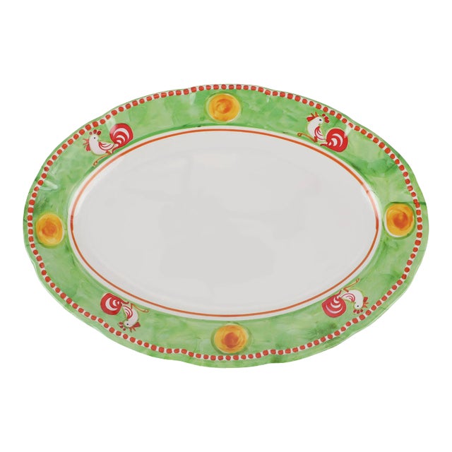 VIETRI Melamine Campagna Gallina Oval Platter For Sale