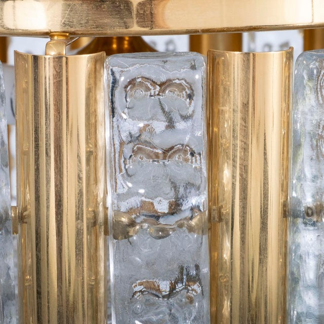 Metal Brass and molded glass pendant by Carl Fagerlund For Sale - Image 7 of 10