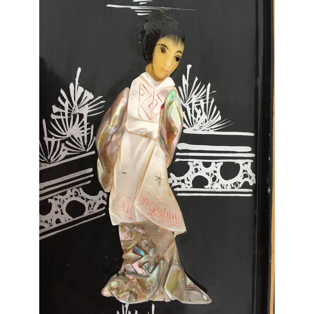 Vintage Chinese Lacquer Tabletop Folding Screen For Sale In Las Vegas - Image 6 of 16