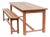 French Provincial Garden Table and Bench, 1980, Set of 2 For Sale