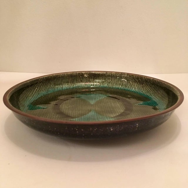 Metal Studio Del Campo Enamel Italian, 1960s Bowl For Sale - Image 7 of 9