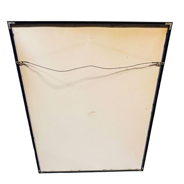 1980s 1980 Young Woman in Green Art Deco Lthograph Print by Tamara De Lempicka Framed For Sale - Image 5 of 6