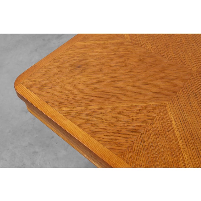 Belgian Art Deco Side Table with Geometric Top, 1920 For Sale - Image 11 of 12