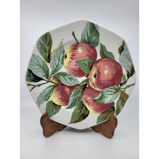 Green Pontesa Spain Fruit Plate Set, Set of 18 For Sale - Image 8 of 8