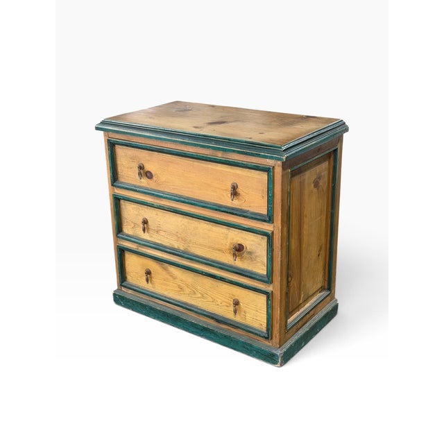 Rustic Antique American Rustic Pine Painted Vest of Drawers Dresser For Sale - Image 3 of 4
