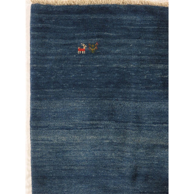 Vintage Hand-Knotted Persian Gabbeh Rug 6'9" X 9'8" For Sale - Image 4 of 5