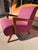 * professionally reupholstered in Knoll Textiles "Diva" in Snapdragon, high-end fabric, with all new high-density foam...