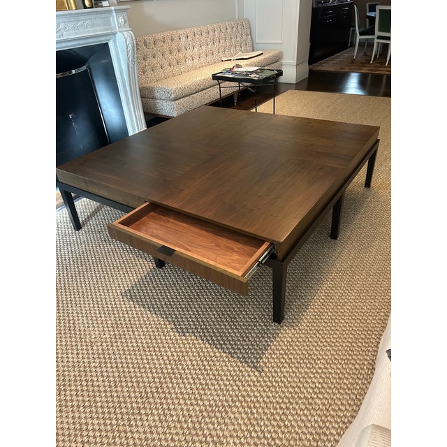 Christian Liaigre Christian Liaigre for Holly Hunt Style Large Square Coffee Table. Unmarked. For Sale - Image 4 of 7