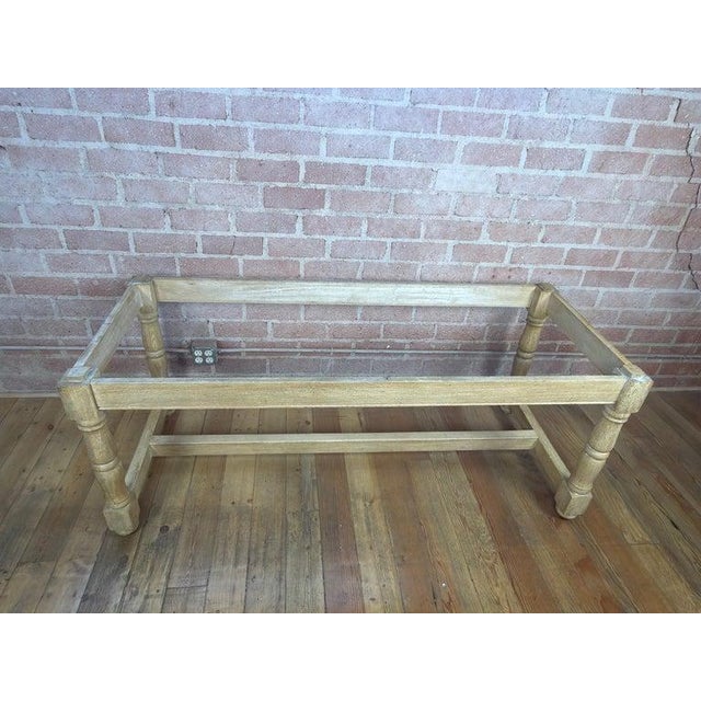 Vintage French Country Bleached Oak Farmhouse Dining Table For Sale - Image 12 of 12