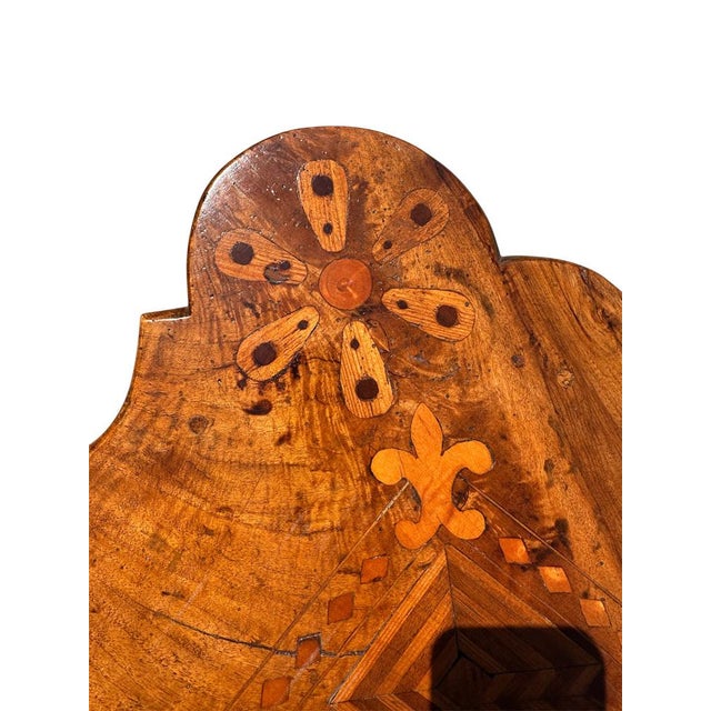 Antique Inlaid Wooden Table with Carved Figurative Supports, 1890s For Sale - Image 5 of 7