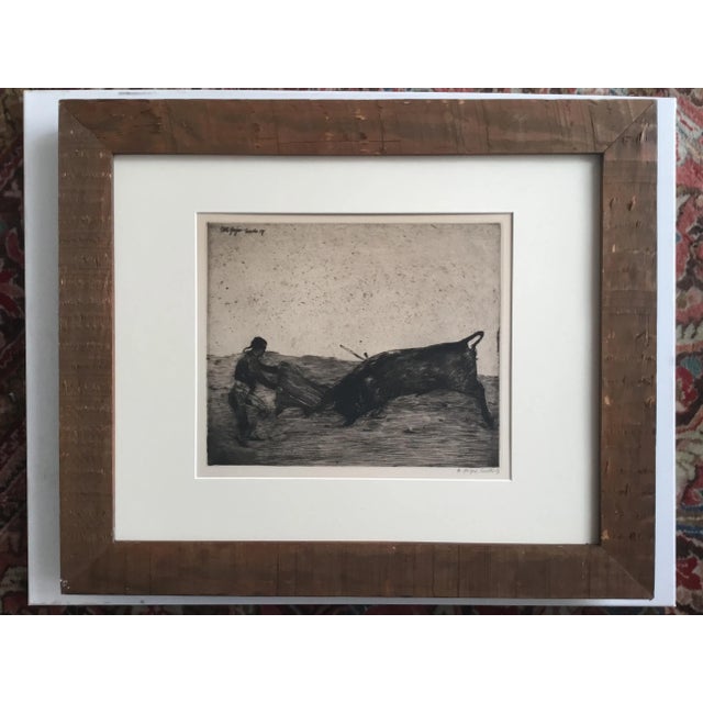 Antique Original Bullfight Etching For Sale - Image 13 of 13