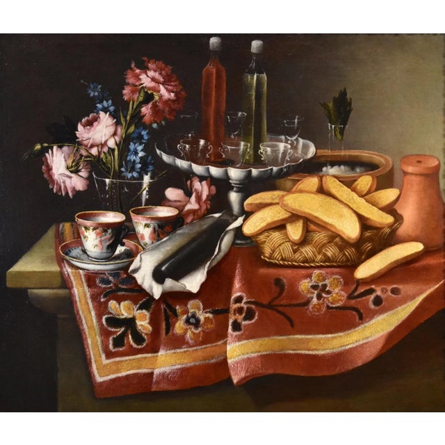 Giacomo Nani, Still Life, 1740, Oil on Canvas, Framed For Sale - Image 7 of 18
