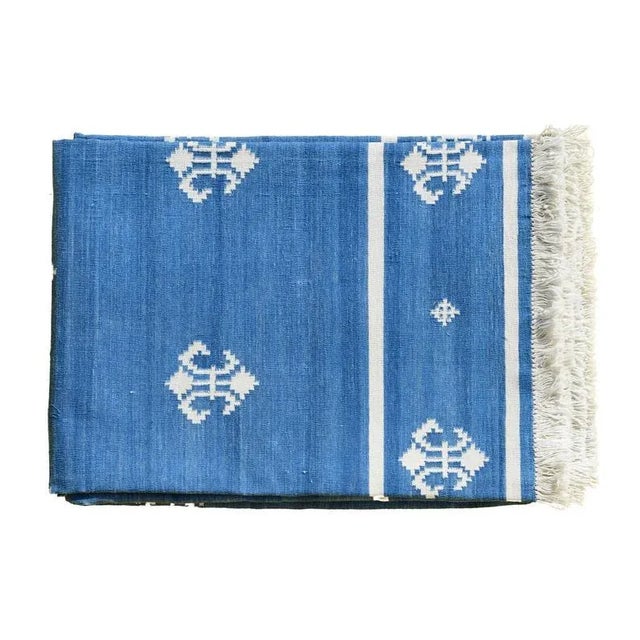 Boho Chic Ulla Rug, 10x14, Blue For Sale - Image 3 of 5
