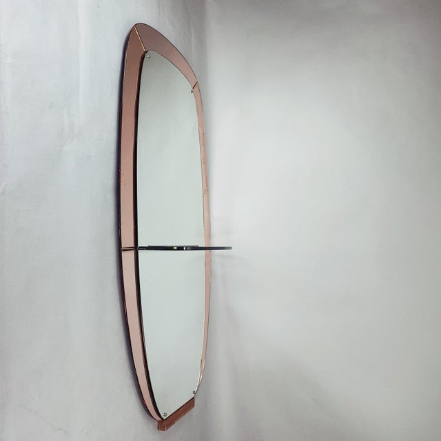 Large Mirror with Shelf, Crystal Art Design, 1950s For Sale - Image 3 of 8