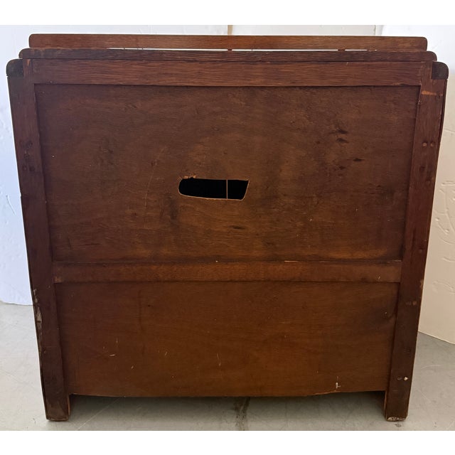 1930 English Oak Art Deco Cabinet For Sale - Image 9 of 12