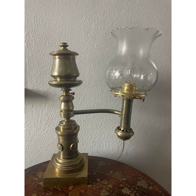 American Early 19th Century Argand Lamp, Electrified For Sale - Image 3 of 11