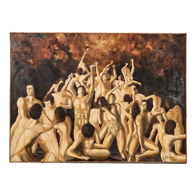 Purgatory, 1970s, Oil on Canvas For Sale