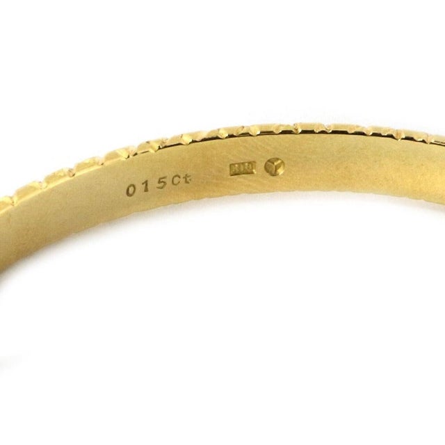 Mid 20th Century Mid 20th Century Ruby Textured Snake Bypass 18k Yellow Gold Bangle Bracelet For Sale - Image 5 of 5